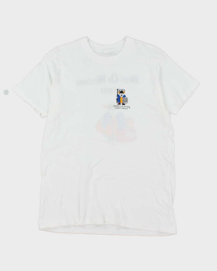 Vintage 90s University Of Victoria Single Stitch T-shirt - M