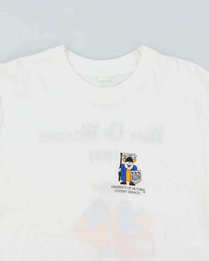 Vintage 90s University Of Victoria Single Stitch T-shirt - M