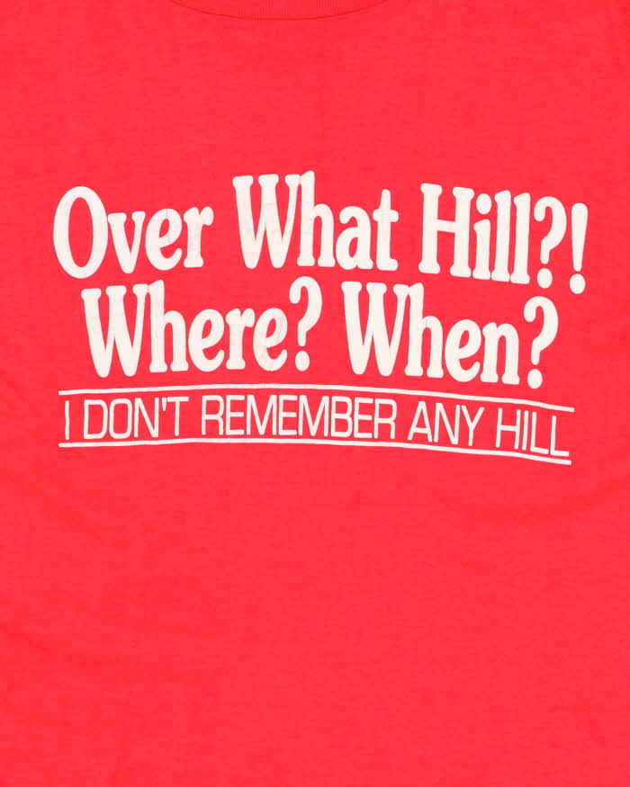 Vintage 90s Over What Hill? Single Stitch T-shirt - L