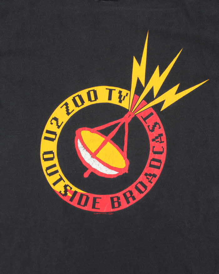 Vintage 90s U2 Zoo TV Outside Broadest Single Stitch T-shirt - XL