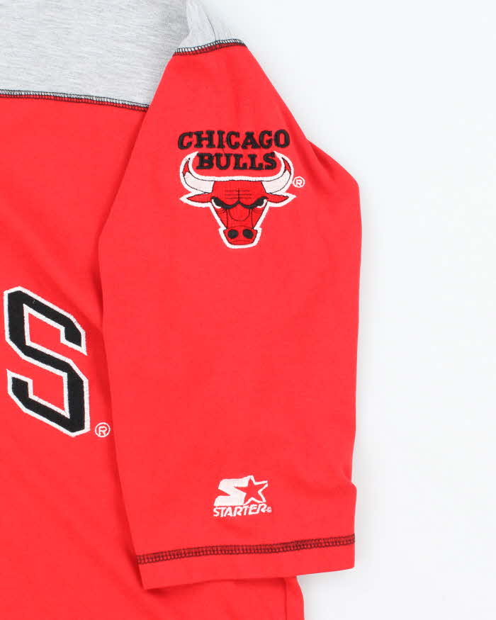 Vintage 90's Starter Chicago Bulls NBA 1/2 Sleeve T-Shirt - L