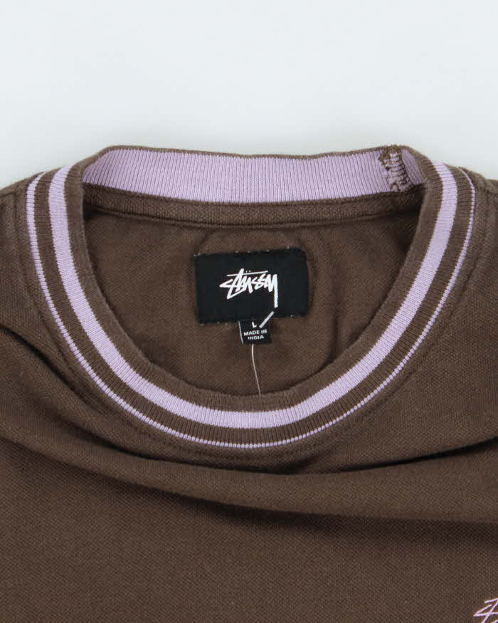 Vintage Stussy Small Embroidered Logo Long-sleeve T-Shirt - L