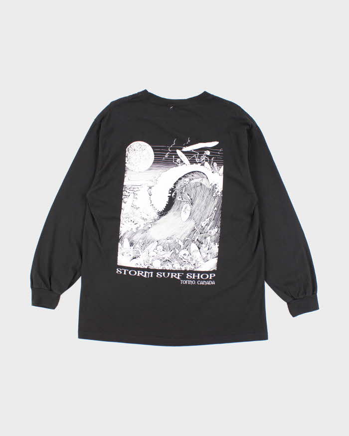 Vintage Gothic Graphic Long-sleeve T-Shirt - L