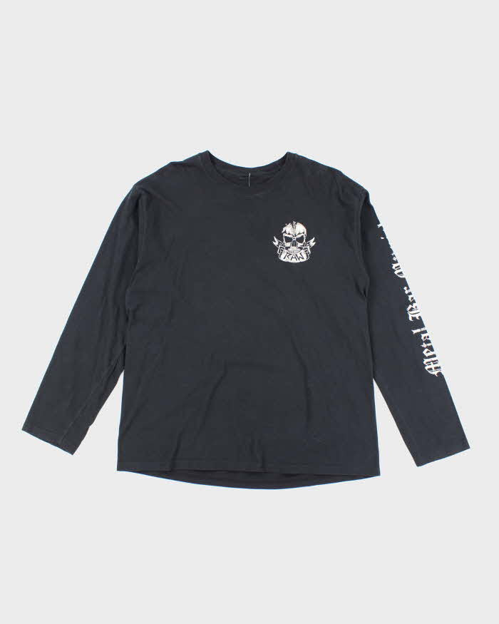 Vintage 2000's RAW Gothic Graphic Print Long-sleeve T-Shirt - L