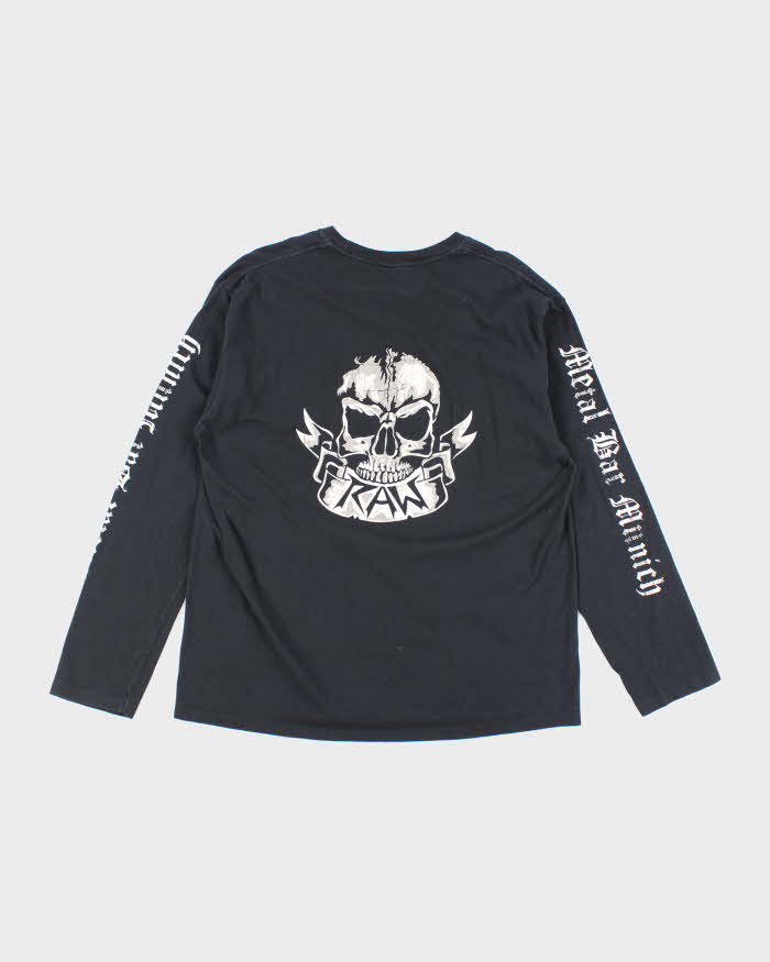 Vintage 2000's RAW Gothic Graphic Print Long-sleeve T-Shirt - L