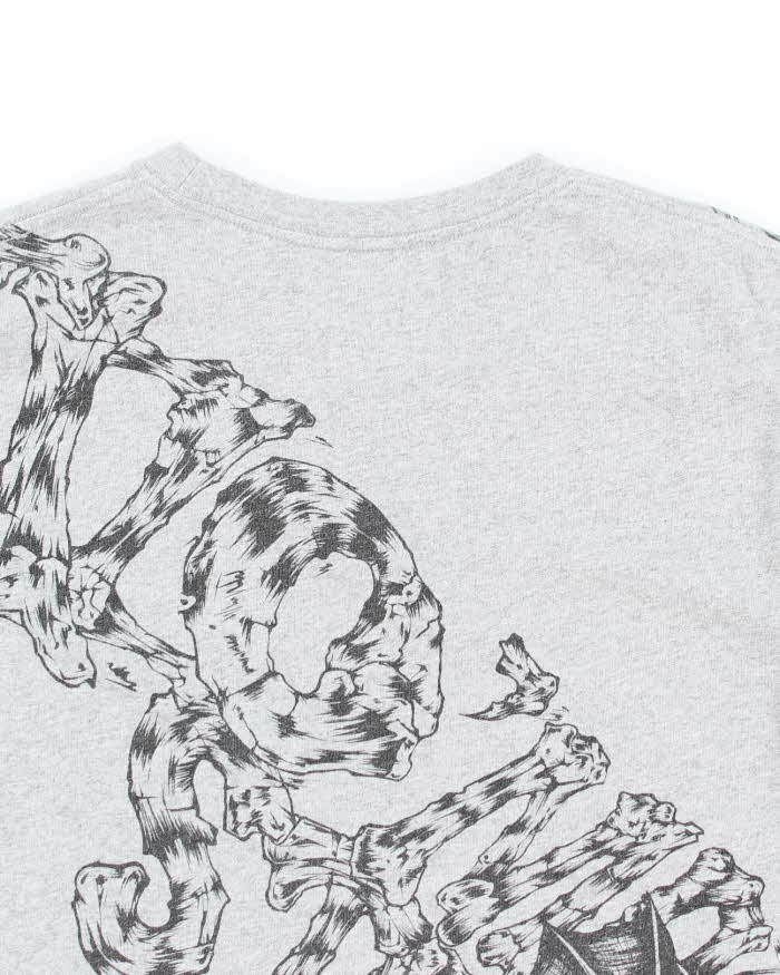 Vintage Y2K Biker Drawing Gothic Graphic Long-sleeve T-Shirt - M