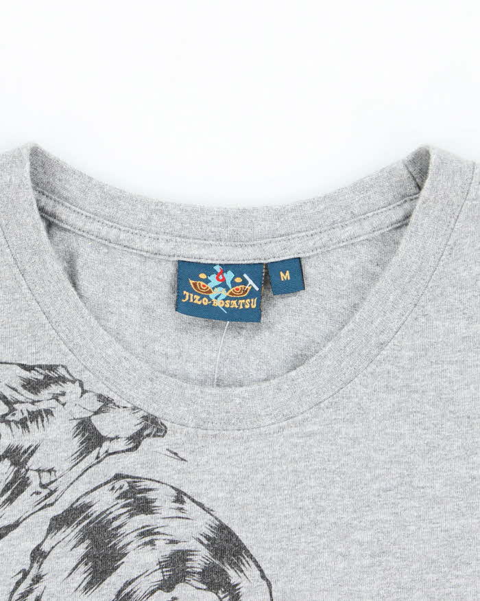 Vintage Y2K Biker Drawing Gothic Graphic Long-sleeve T-Shirt - M