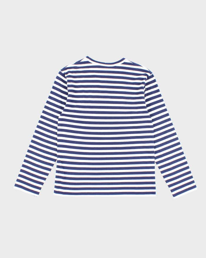 Vintage Comme Des Garcons Striped Love Heart Long-sleeve T-Shirt - S