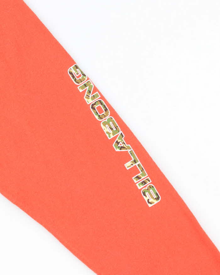 Vintage Y2K Billabong Camo Logo Long-sleeved T-Shirt - M