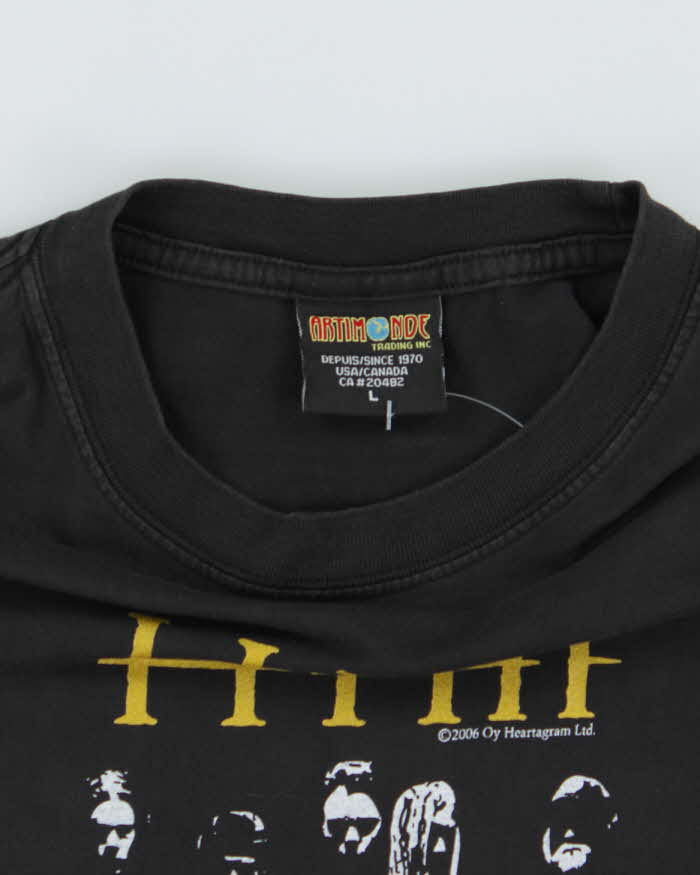 2006 Black Cotton HIM Band T-Shirt - L