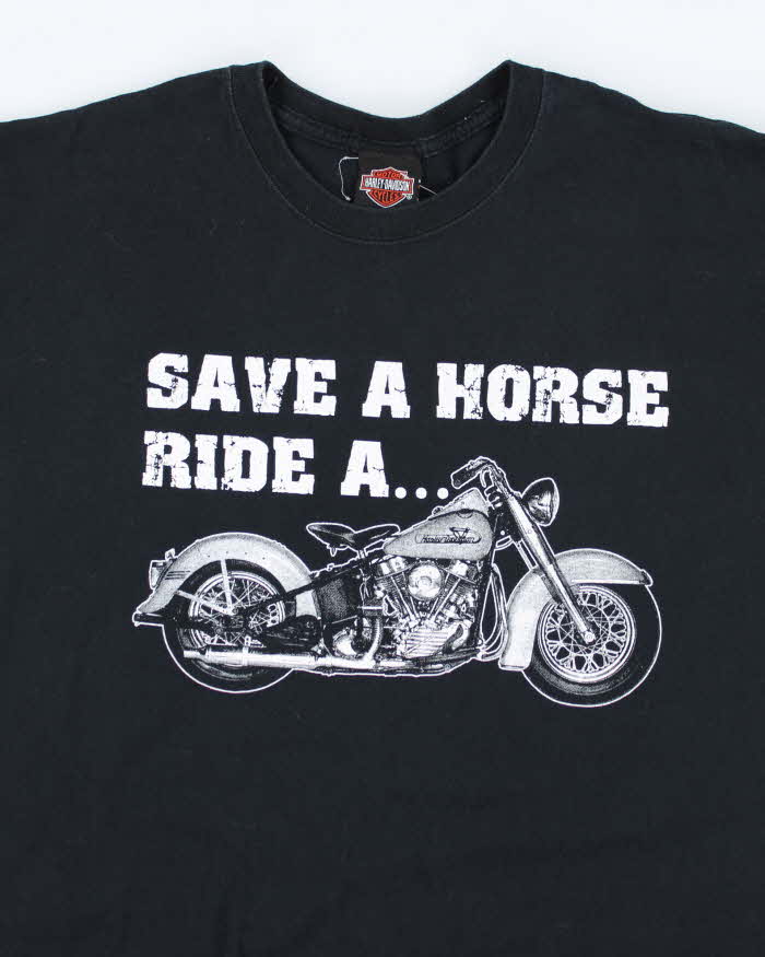 Vintage Harley Davidson Save a Horse Graphic T-Shirt - XXL