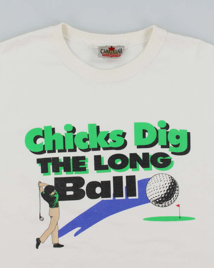 Vintage 2000's Chick Dig Long Ball Graphic T-Shirt - M