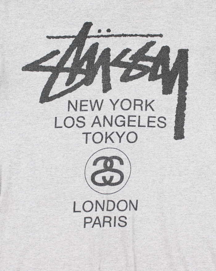 Vintage 2000's Stussy Spell Out Graphic T-Shirt - S
