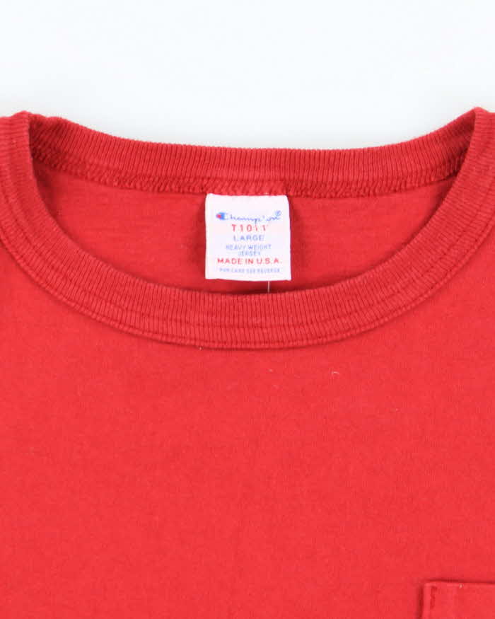 Vintage Y2K Champion Heavyweight Pocket T-Shirt - L