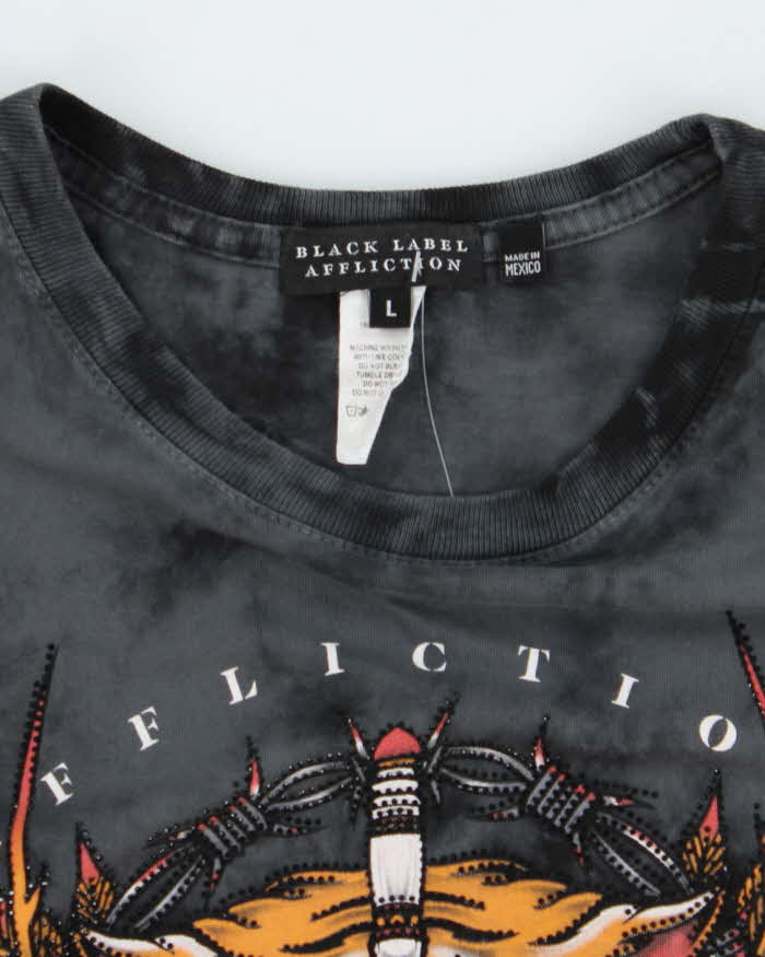 Vintage Y2K Affliction Black Label Graphic T-Shirt - L