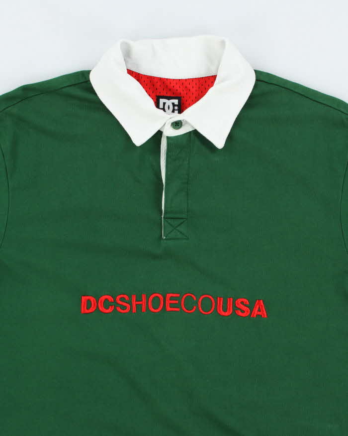 Vintage 2000's DC Shoe Co Embroidered Rugby Shirt - M