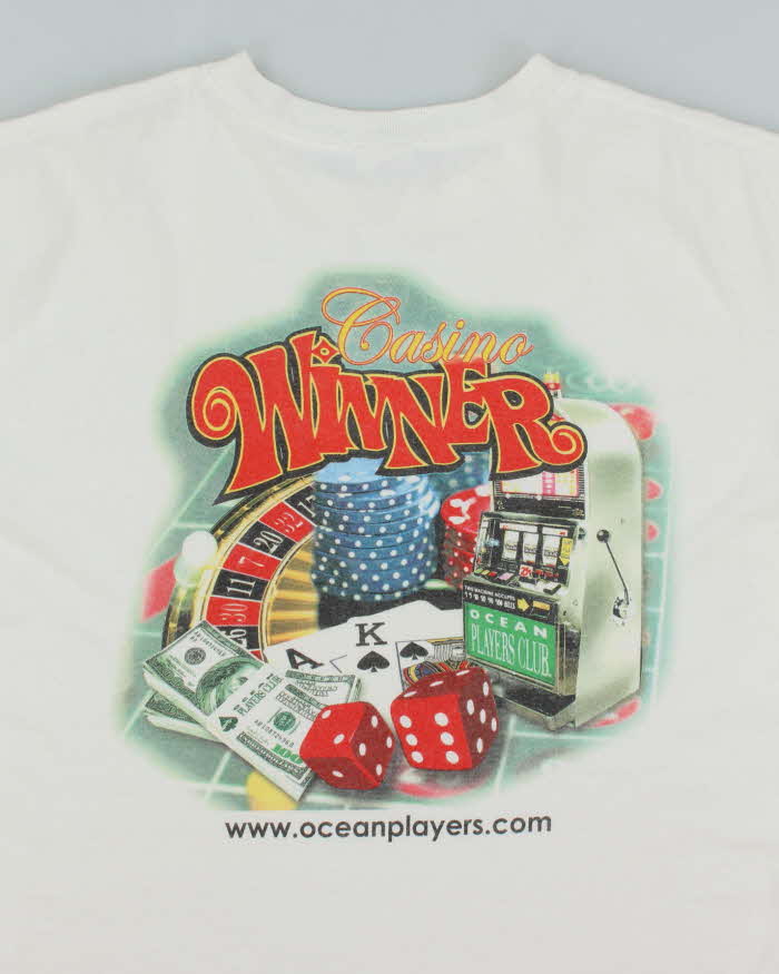 Vintage Y2K Casino Graphic T-Shirt - L