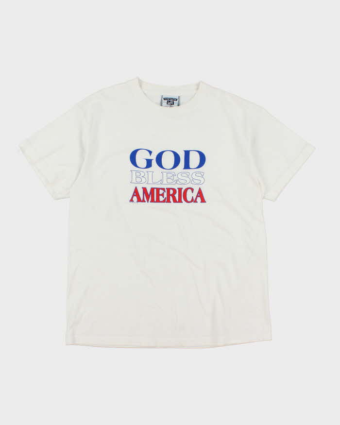 Vintage 90's God Bless America Graphic T-Shirt - L