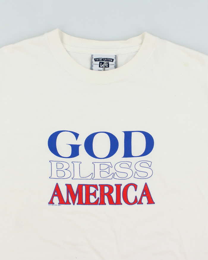 Vintage 90's God Bless America Graphic T-Shirt - L