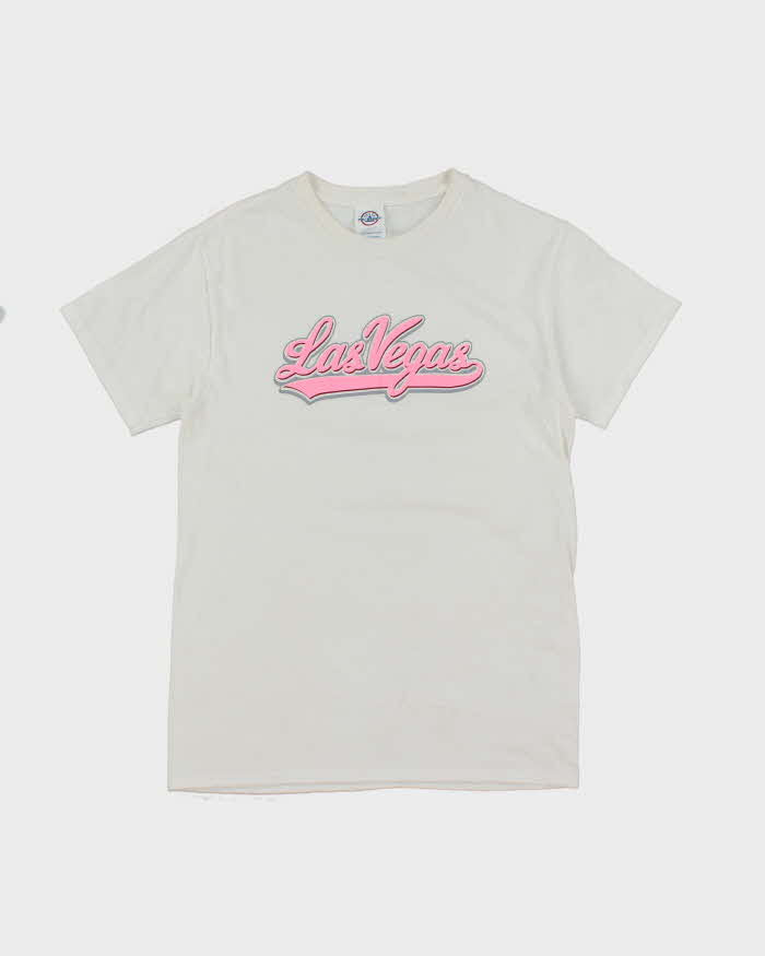 Vintage Y2K Las Vegas Spell Out Graphic T-Shirt - S