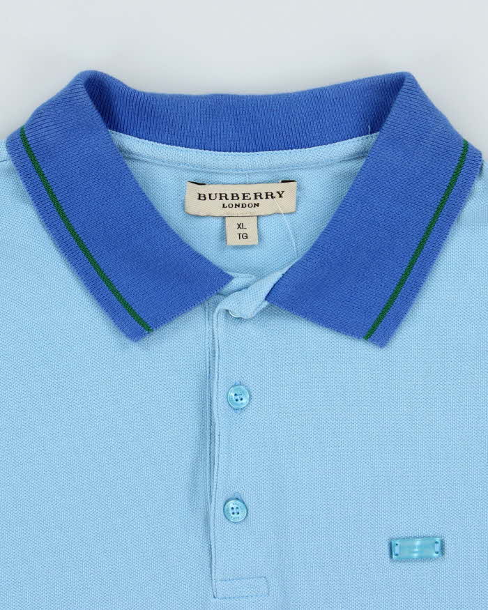 Vintage 2000's Burberry London Two Tone Polo Shirt - XL