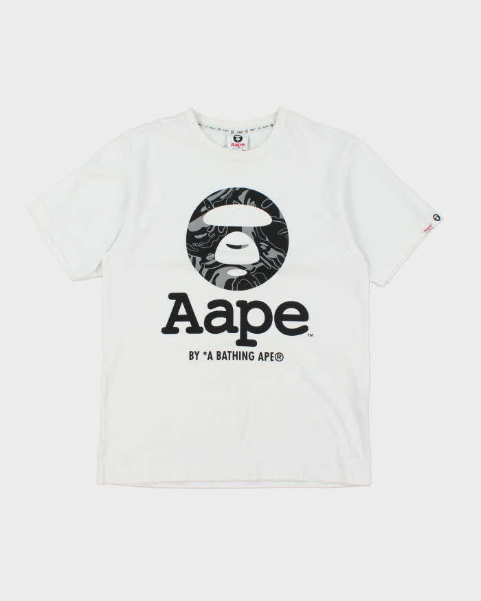 A Bathing Ape White Cotton T-Shirt - S