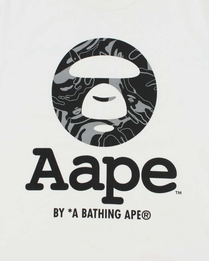 A Bathing Ape White Cotton T-Shirt - S