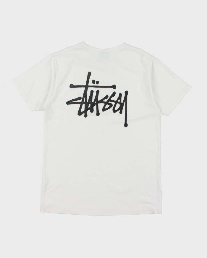 Stussy White Cotton T-Shirt - M