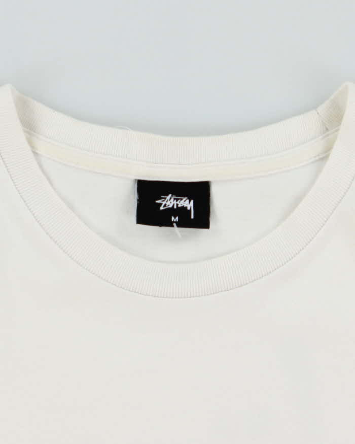 Stussy White Cotton T-Shirt - M