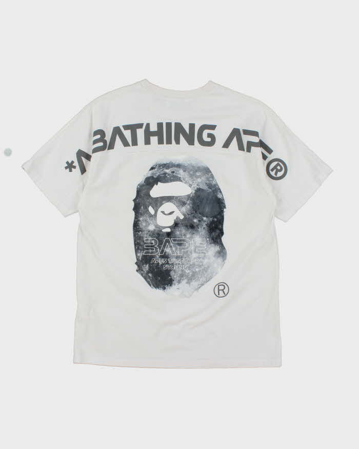 A Bathing Ape Bubble Print White Cotton T-Shirt - L