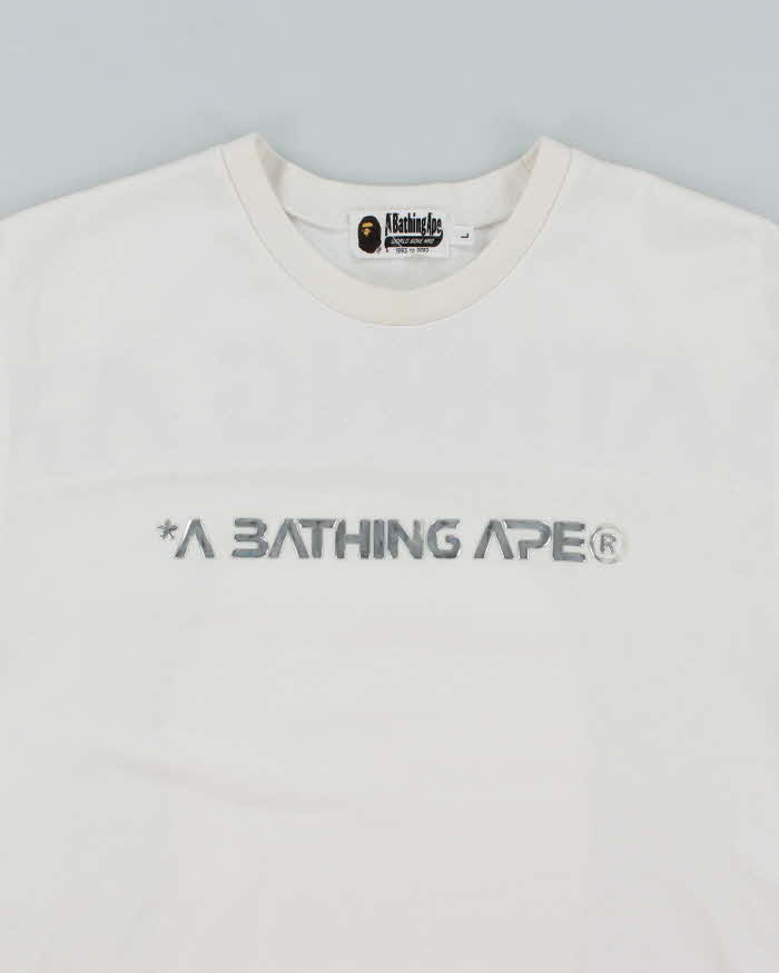 A Bathing Ape Bubble Print White Cotton T-Shirt - L