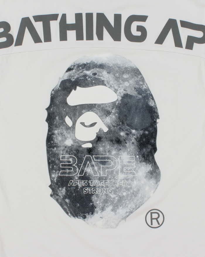A Bathing Ape Bubble Print White Cotton T-Shirt - L