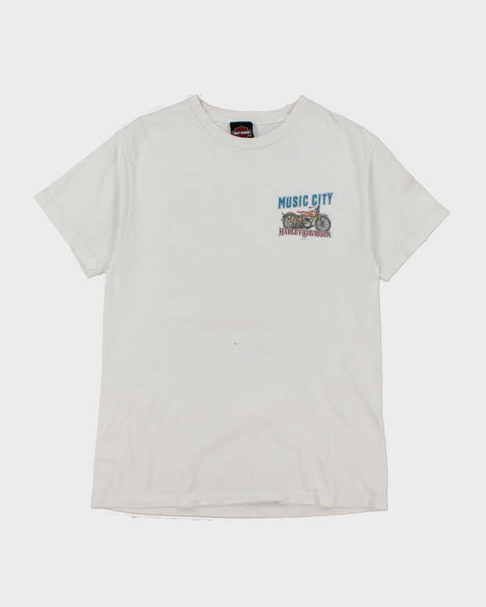 Music City Harley Davidson White Cotton T-Shirt - M