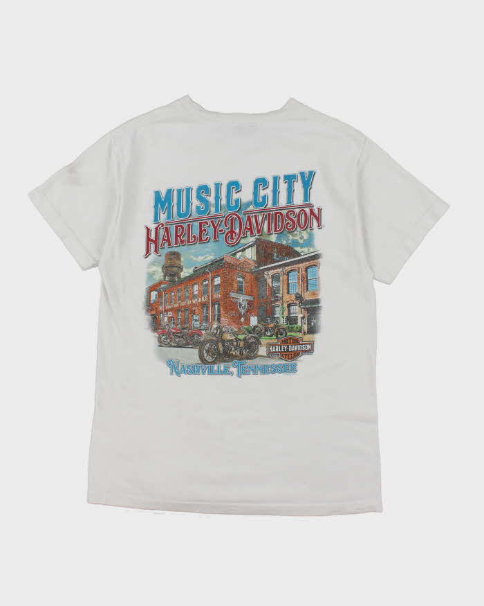 Music City Harley Davidson White Cotton T-Shirt - M