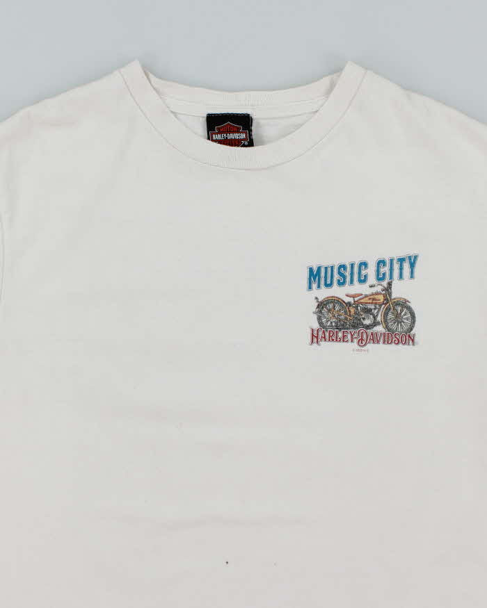 Music City Harley Davidson White Cotton T-Shirt - M