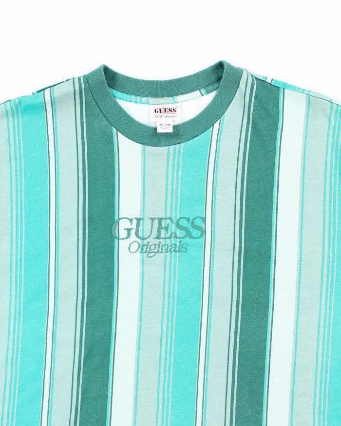 Vintage 2000's Guess Originals Striped T-Shirt - XXL