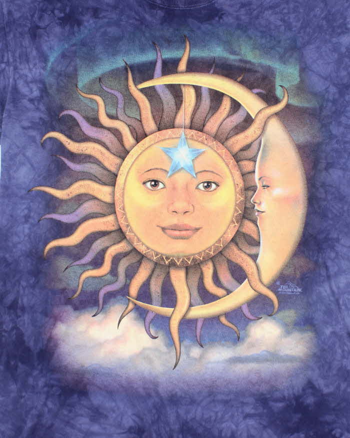 Vintage The Mountain Tie Dye Sun & Moon Graphic T-Shirt - L