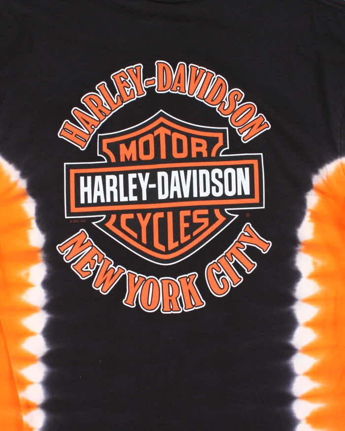 Vintage Harley Davidson Flame Eagle Tie Dye T-Shirt - L