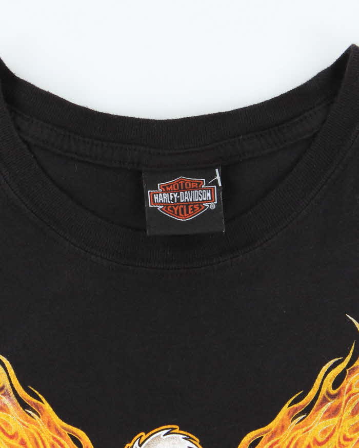 Vintage Harley Davidson Flame Eagle Tie Dye T-Shirt - L