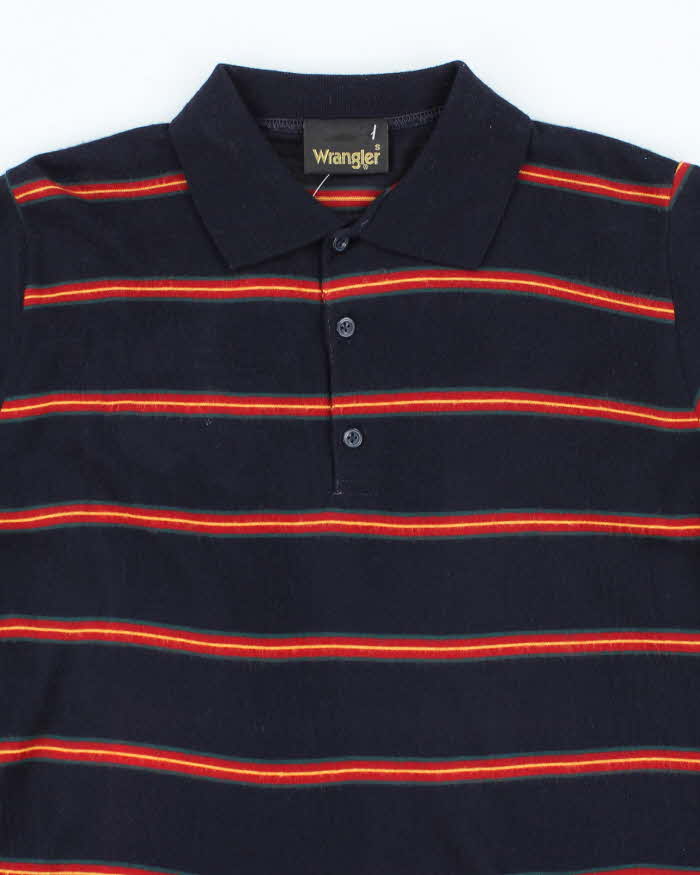 Vintage 90's Wrangler Striped Lightweight Long Sleeve Polo Shirt - S