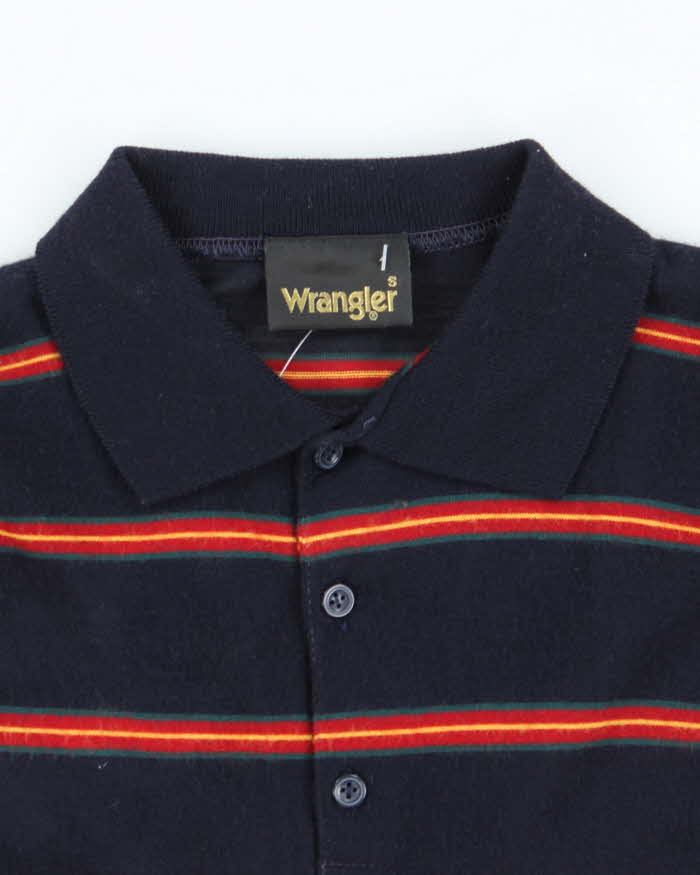 Vintage 90's Wrangler Striped Lightweight Long Sleeve Polo Shirt - S