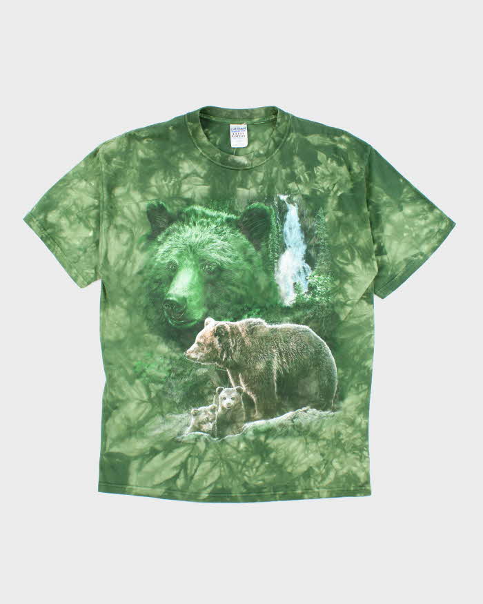 Vintage 2000's Sleuth of Bears Tie-Dye Graphic T-Shirt - XL