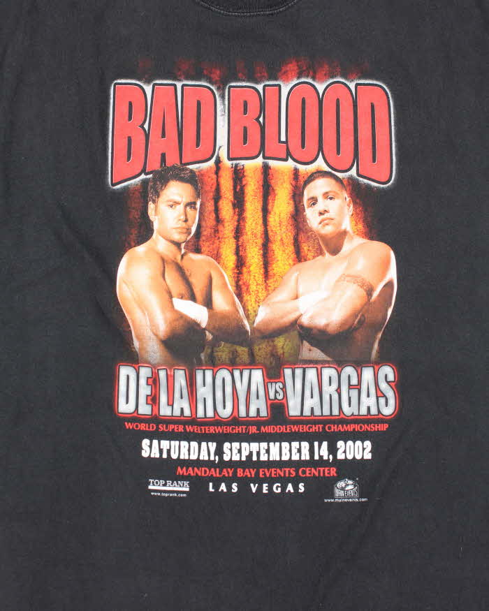 Vintage 2000's Bad Blood De La Hoya vs Vargas Boxing Graphic Cut Off T-Shirt - XL