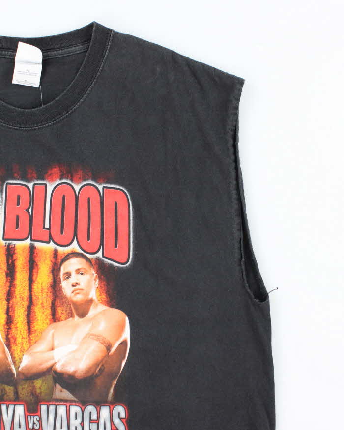 Vintage 2000's Bad Blood De La Hoya vs Vargas Boxing Graphic Cut Off T-Shirt - XL