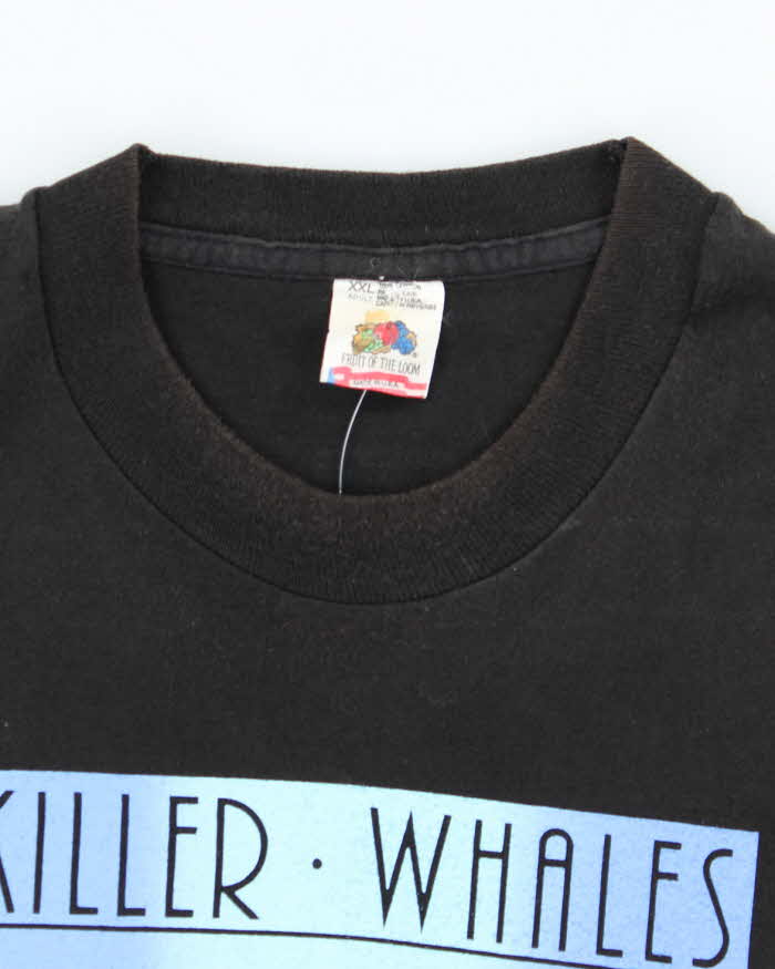 Vintage 90's Single Stitch Killer Whale Graphic T-Shirt - XXL