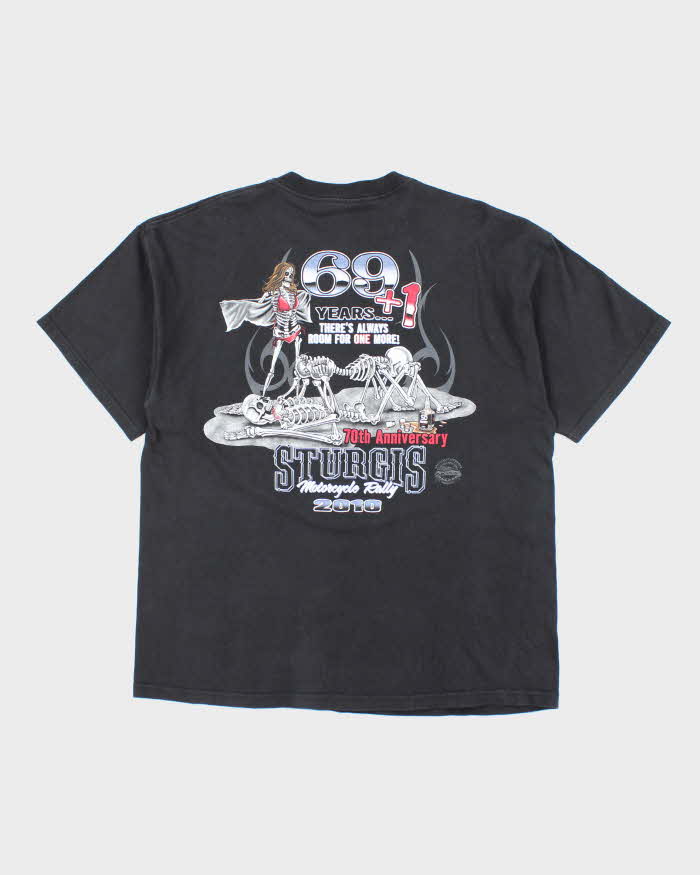 Vintage 2000's Sturgis 70th Anniversary Graphic Biker T-Shirt - XL
