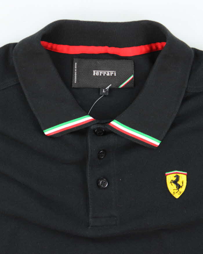 Vintage 2000's Ferrari Small Emblem Polo Shirt - L