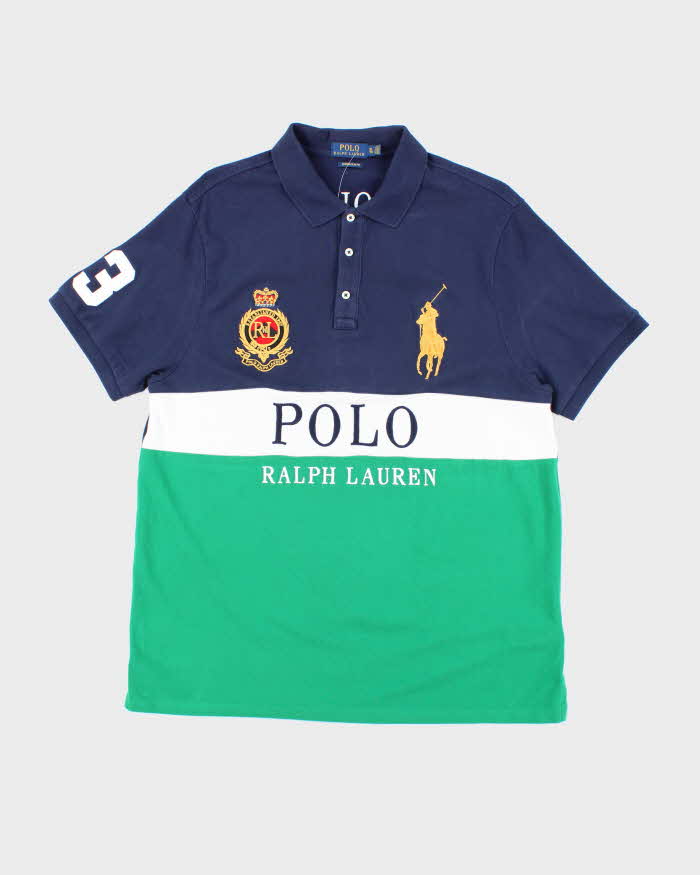 Vintage Y2K Ralph Lauren Big Horse Embroidered Polo Shirt - XL