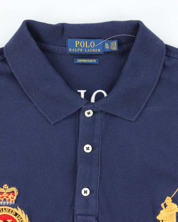 Vintage Y2K Ralph Lauren Big Horse Embroidered Polo Shirt - XL
