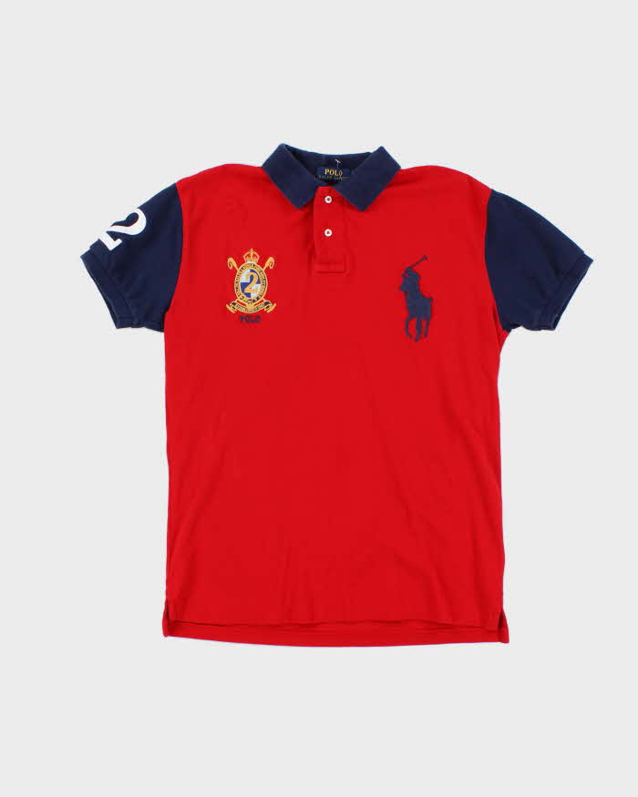 Vintage 2000's Ralph Lauren Big Horse Embroidered Polo Shirt - M